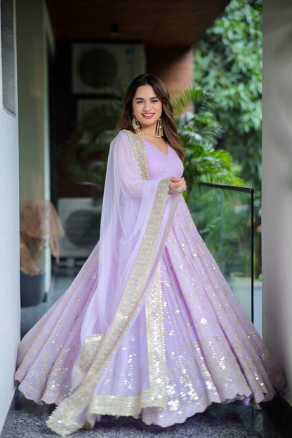 Ayana Lavender Radiance Anarkali Suit Set