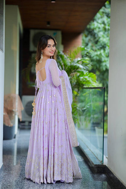 Ayana Lavender Radiance Anarkali Suit Set