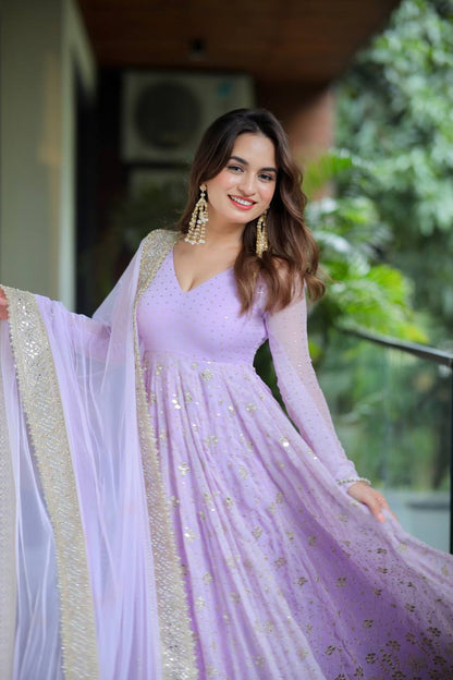 Ayana Lavender Radiance Anarkali Suit Set