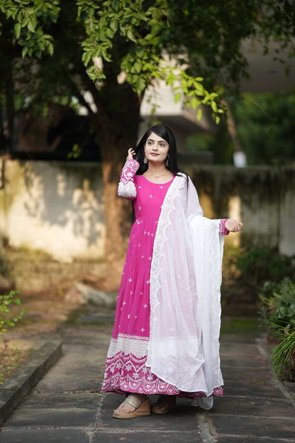 Luxury Designer Embroidery Anarkali Suit Set