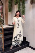 Premium Mulberry Silk Bagru Print Kurti Plazo Set
