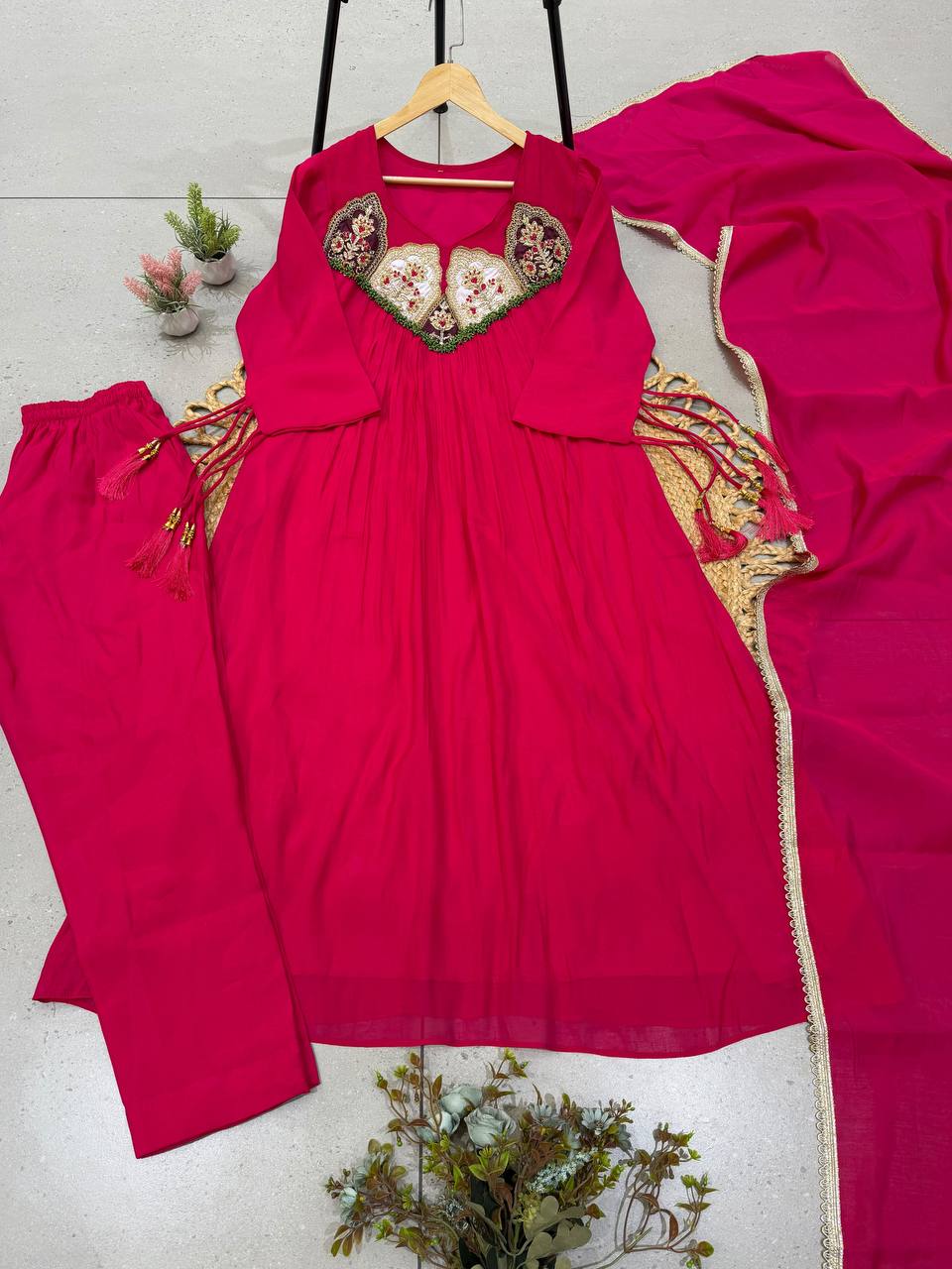 Gulabi Noor Embroidered Flared Suit Set