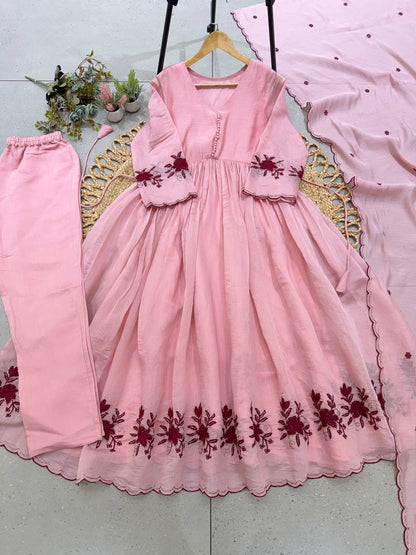 Rangisha Festive Wear Heavy Mul Chanderi Set