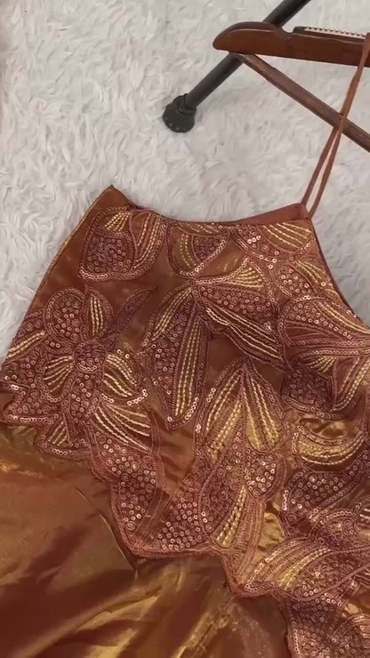 New Designer Jimmy Choo Sequence Embroidery Work Indo-Western Sharara Set