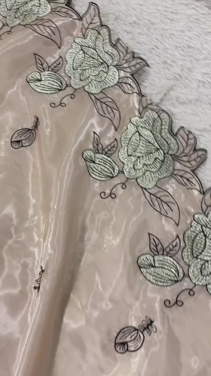 New Designer Jimmy Choo Silk Embroidered Suit Set with Dupatta