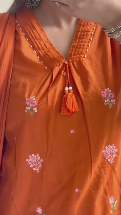 VARY MAGNIFICENT PURE MUL COTTON EMBROIDERY SUIT SET