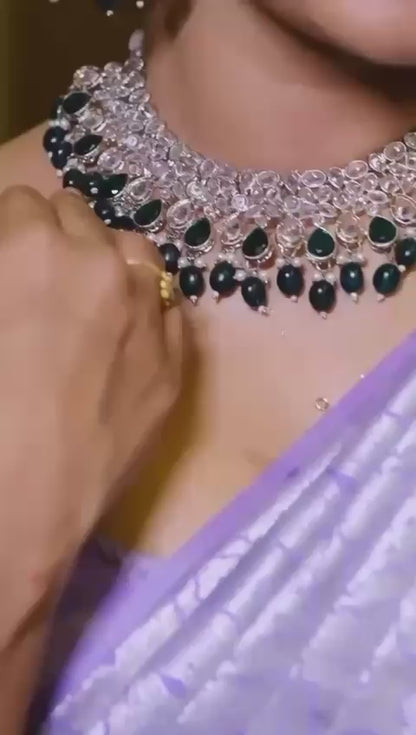 PURPLE COLOR SILK BLEND SAREE WITH BLOUSE