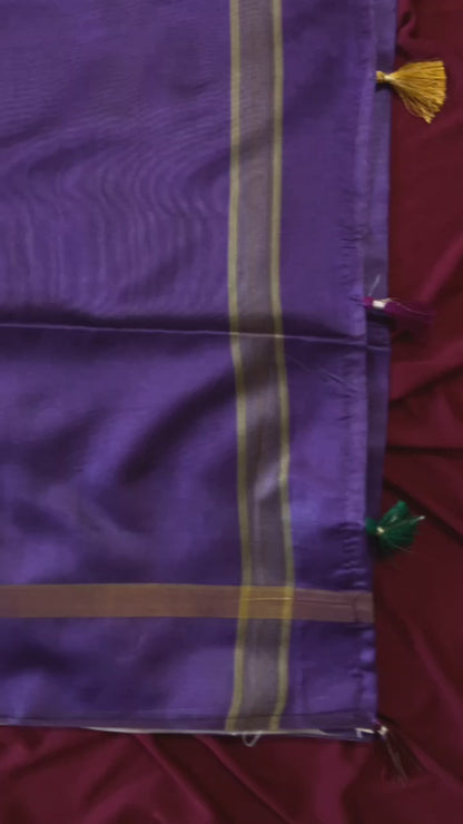 Classic Soft Tussar Silk Saree with Elegant Pallu & Tassels