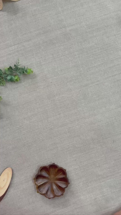 WINE HANDLOOM COTTON SAREE WITH EMBROIDERY WORK BLOUSE