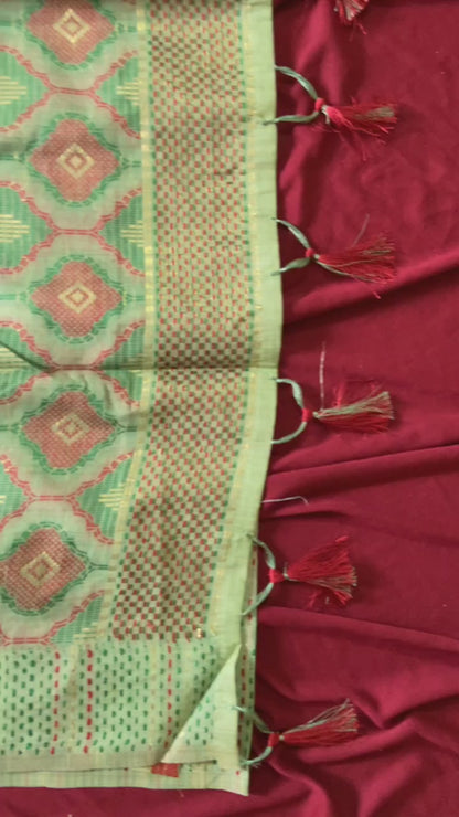 Elegant Soft Muga Cotton Festive Saree